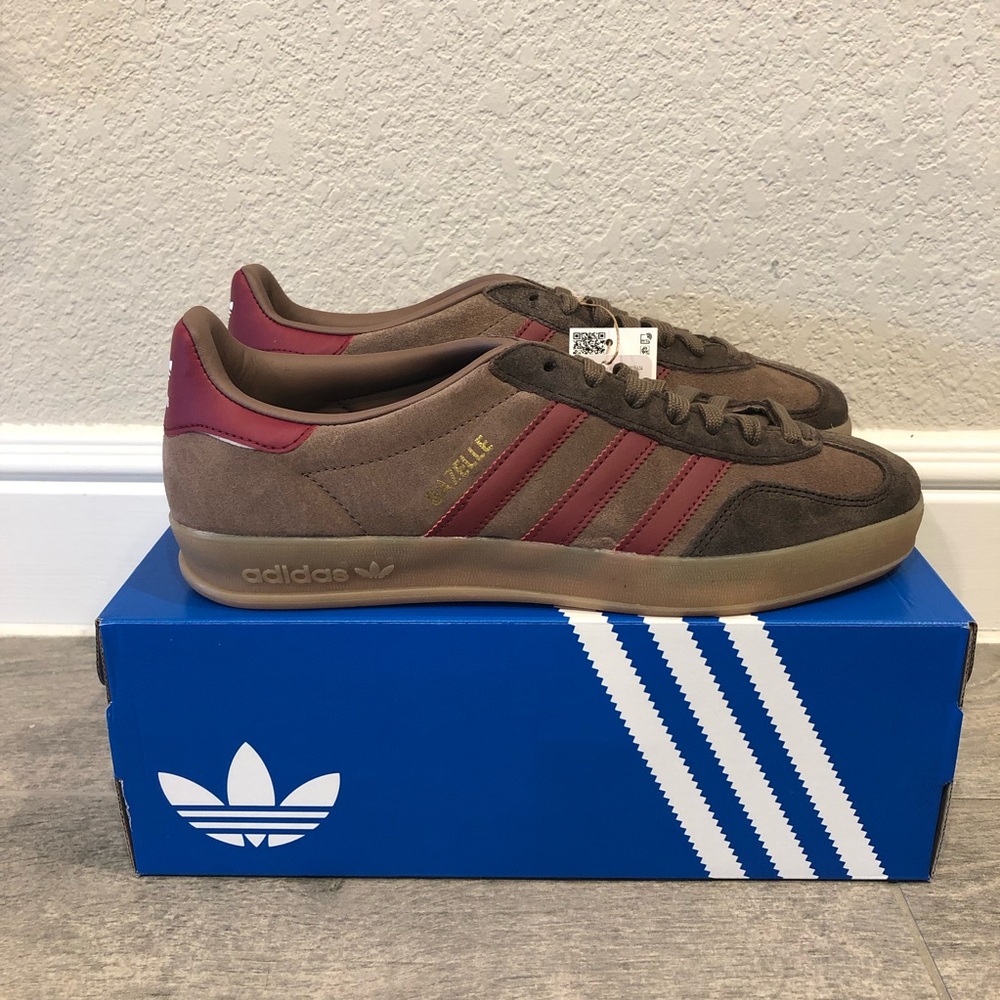 New Adidas Gazelle Sneakers Earth Strata Red Brown Men’s Shoes Multi Sizes